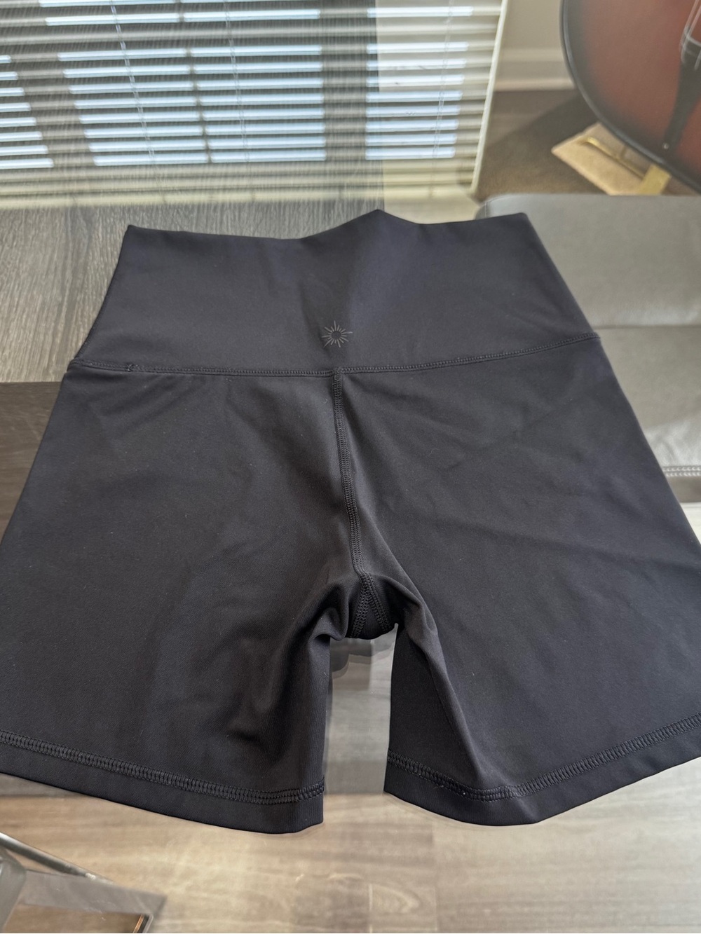 aerie Black High-Rise Athletic Bike Shorts